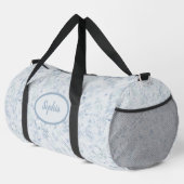 Pastellblau Muster Duffle Bag (Rechte Ecke)