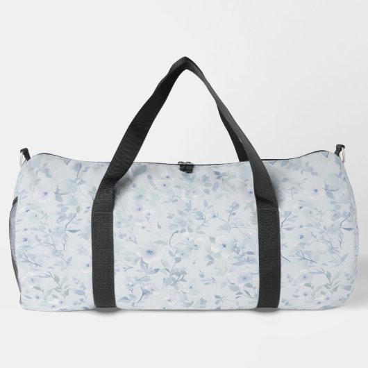 Pastellblau Muster Duffle Bag (Rückseite)