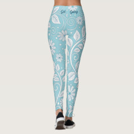 Pastellblau Muster Leggings