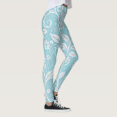 Pastellblau Muster Leggings (Rechts)