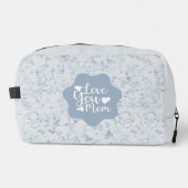 Pastellblau Muster Waschbeutel (Vorderseite)