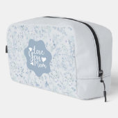 Pastellblau Muster Waschbeutel (Rechte Ecke)