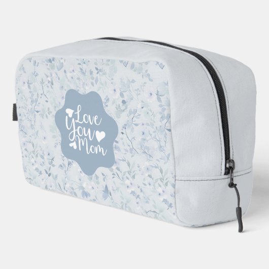 Pastellblau Muster Waschbeutel (Rechte Ecke)