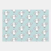 Pastellblau Niedlich Ostern Küken- und Eiermuster Geschenkpapier Set (Vorderseite 2)