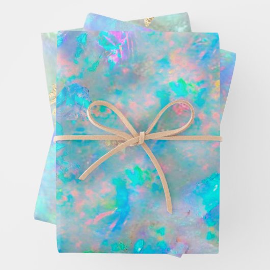 Pastellblau-Opal-Design Geschenkpapier Set (Beispiel)