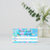 Pastellblau Opal Textur Foto Terminkarte Visitenkarte (Stehend Vorderseite)