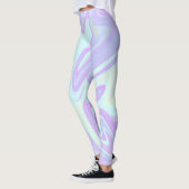 Pastellblau Pink Liquid Marble Swirl Leggings (Links)