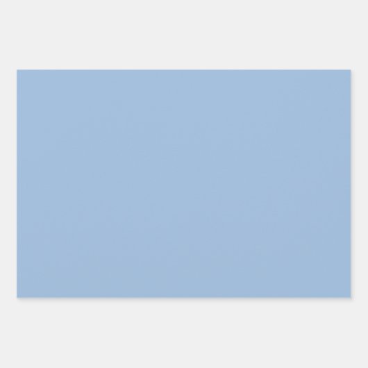 Pastellblau Schlichte Farbe Geschenkpapier Set (Vorderseite 3)