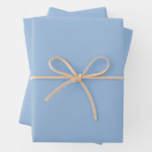Pastellblau Schlichte Farbe Geschenkpapier Set (Beispiel)