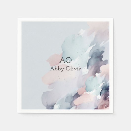 Pastellblau Serviette (Vorderseite)