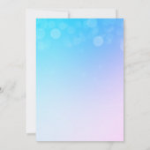 Pastellblau silberes Blattgold ELEGANT WEDING Einladung (Rückseite)