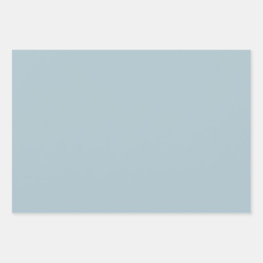 Pastellblau, solide Farbe | Classic | elegant Geschenkpapier Set (Vorderseite 3)