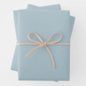 Pastellblau, solide Farbe | Classic | elegant Geschenkpapier Set (Beispiel)