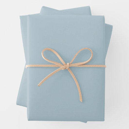 Pastellblau, solide Farbe | Classic | elegant Geschenkpapier Set (Beispiel)