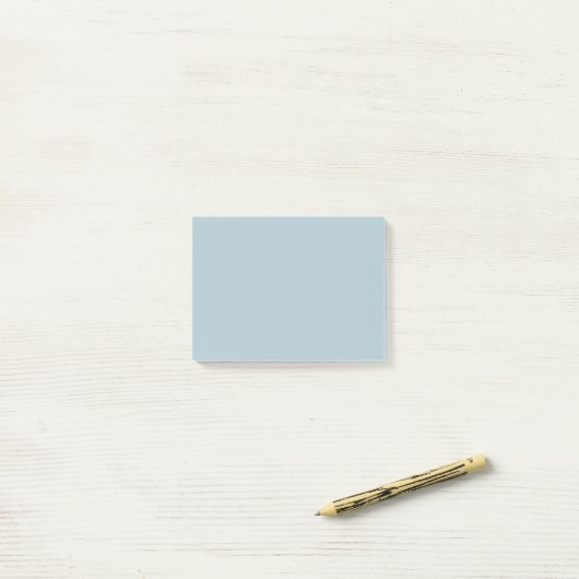 Pastellblau, solide Farbe | Classic | elegant Post-it Klebezettel (Auf Schreibtisch)
