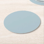 Pastellblau, solide Farbe | Classic | elegant Runder Pappuntersetzer (Angewinkelt)