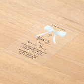 Pastellblau | Taufe Acryleinladungen (Ablage )