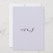 Pastellblau und Goldlavender rosa Blumenzehen Einladung (Rückseite)