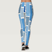 Pastellblau- und Graumuster Leggings (Rückseite)