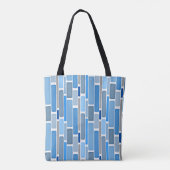 Pastellblau- und Graumuster Tasche (Rückseite)