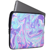 Pastellblau und Lila Marmor Flüssige Textur Laptopschutzhülle (Vorne Rechts)