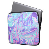 Pastellblau und Lila Marmor Flüssige Textur Laptopschutzhülle (Vorderseite Links)
