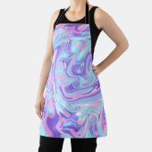 Pastellblau und Lila Marmor Flüssige Textur Schürze (InSitu)