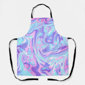Pastellblau und Lila Marmor Flüssige Textur Schürze (Vorderseite)