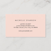 Pastellblau und Rosa Farbblock Einfach Visitenkarte (Rückseite)