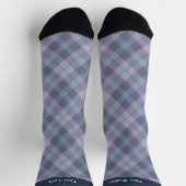 Pastellblau und rosa Tartan-Socken Socken (Oben)