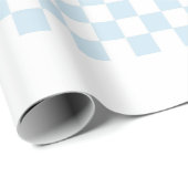 Pastellblau und Weiß Geschenkpapier (Rolleneckpunkt)