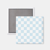 Pastellblau und Weiß Magnet (Vorderseite/Rückseite)