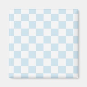 Pastellblau und Weiß Magnet
