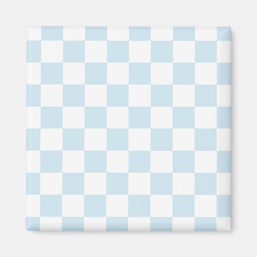 Pastellblau und Weiß Magnet (Vorne)