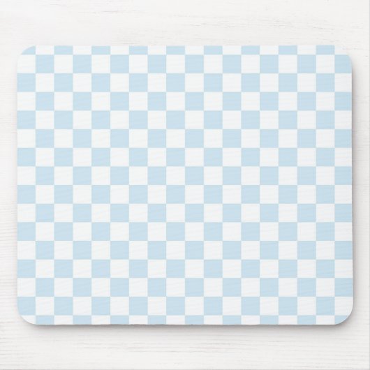 Pastellblau und Weiß Mousepad (Vorne)