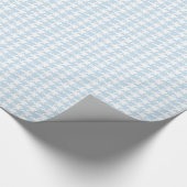 Pastellblau und weißes Poule-Muster Geschenkpapier (Ecke)