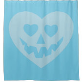 Pastellblau-Valentinalblau Duschvorhang (Vorderseite)