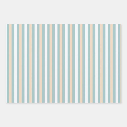 Pastellblau, weiß und rot geschenkpapier set (Vorderseite 3)