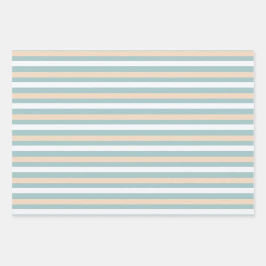 Pastellblau, weiß und rot geschenkpapier set (Vorderseite)