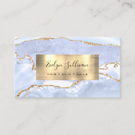 Pastellblaue Agate Business Card Visitenkarte