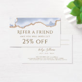 Pastellblaue Agate-Referenzkarte (Schreibtisch)