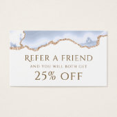 Pastellblaue Agate-Referenzkarte (Vorderseite)