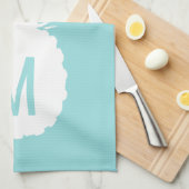 Pastellblaue Ananas Geschirrtuch (Viertel Falte)