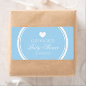 Pastellblaue Babyduschflaschen - Etiketten (Insitu)