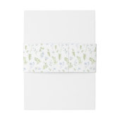 Pastellblaue Blume Einladung Bauchband Einladungsbanderole (Rückseitenbeispiel)