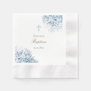 Pastellblaue Blume Serviette