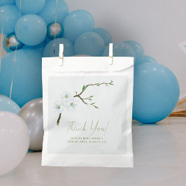 Pastellblaue Blütenjunge Babydusche Geschenktütchen
