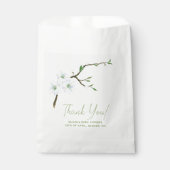 Pastellblaue Blütenjunge Babydusche Geschenktütchen (Vorderseite)