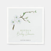 Pastellblaue Blütenjunge Babydusche Serviette (Vorderseite)