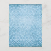 Pastellblaue Damaskus verblassenes Muster Postkarte (Vorderseite)